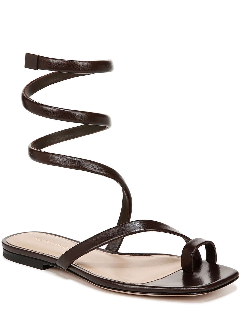Veronica Beard Allura Leather Ankle Wrap Sandal Size 8